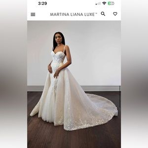 Martina Liana luxe overskirt ivory